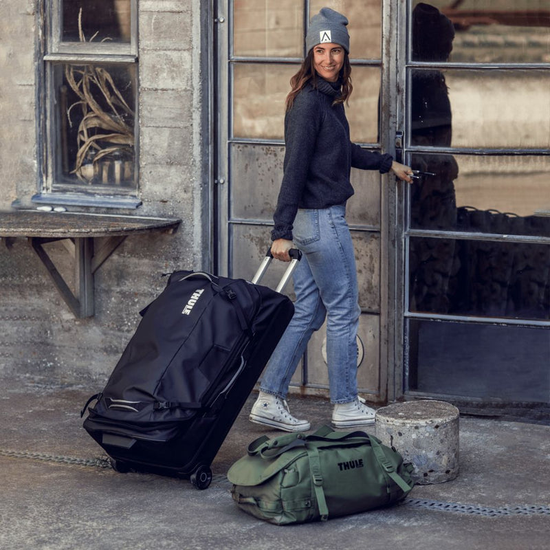 Thule Chasm Check in Wheeled Duffel 110L - Black - Love Luggage
