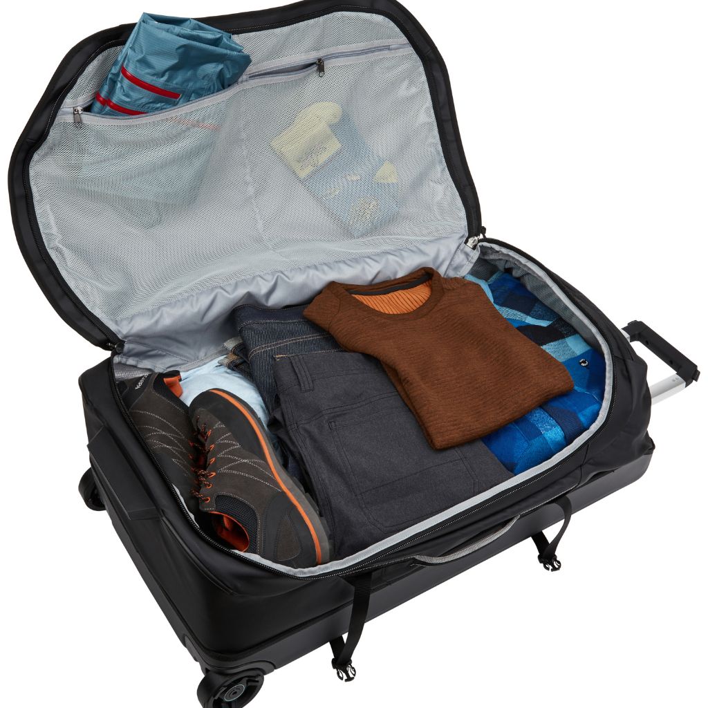 Thule Chasm Check in Wheeled Duffel 110L - Black - Love Luggage