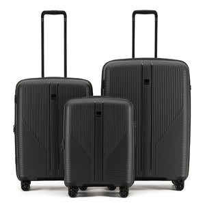 Tosca F - Lite 3 Piece Hardsided Luggage Set - Black - Love Luggage