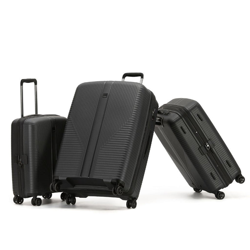 Tosca F - Lite 3 Piece Hardsided Luggage Set - Black - Love Luggage
