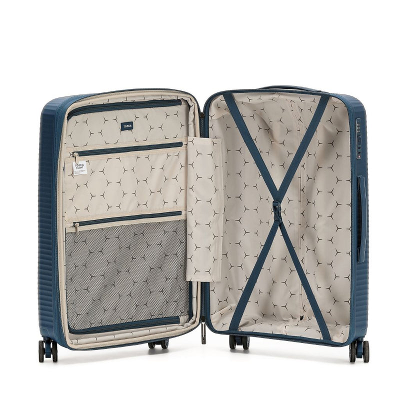 Tosca F - Lite 3 Piece Hardsided Luggage Set - Navy - Love Luggage