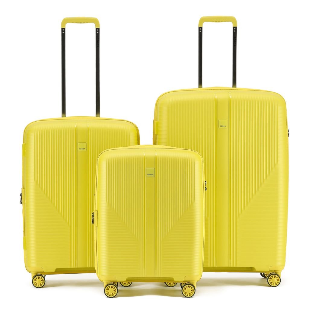 Tosca F - Lite 3 Piece Hardsided Luggage Set - Yellow - Love Luggage