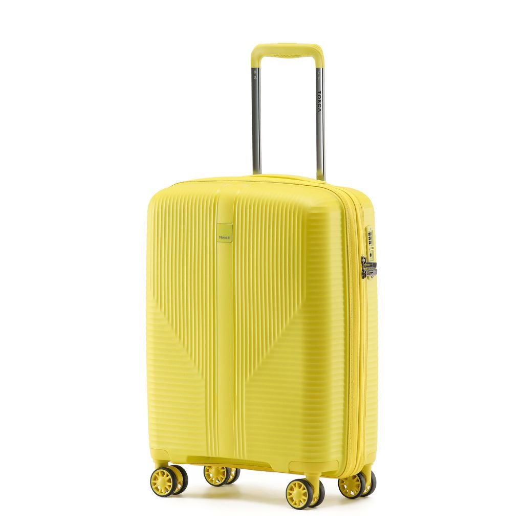 Tosca F - Lite 55cm Carry On Hardsided Luggage - Yellow - Love Luggage