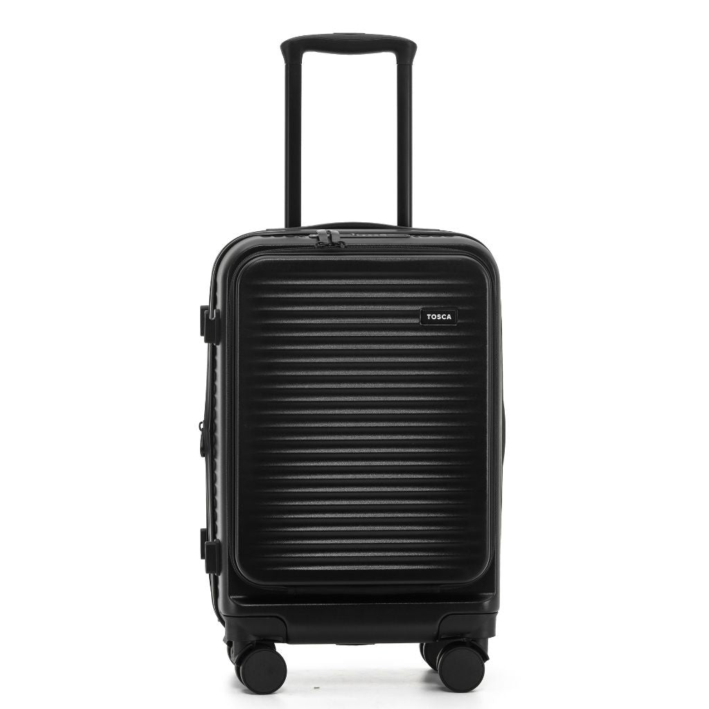 Tosca Zen 3 Piece Hardsided Top Opening Luggage Set - Black - Love Luggage
