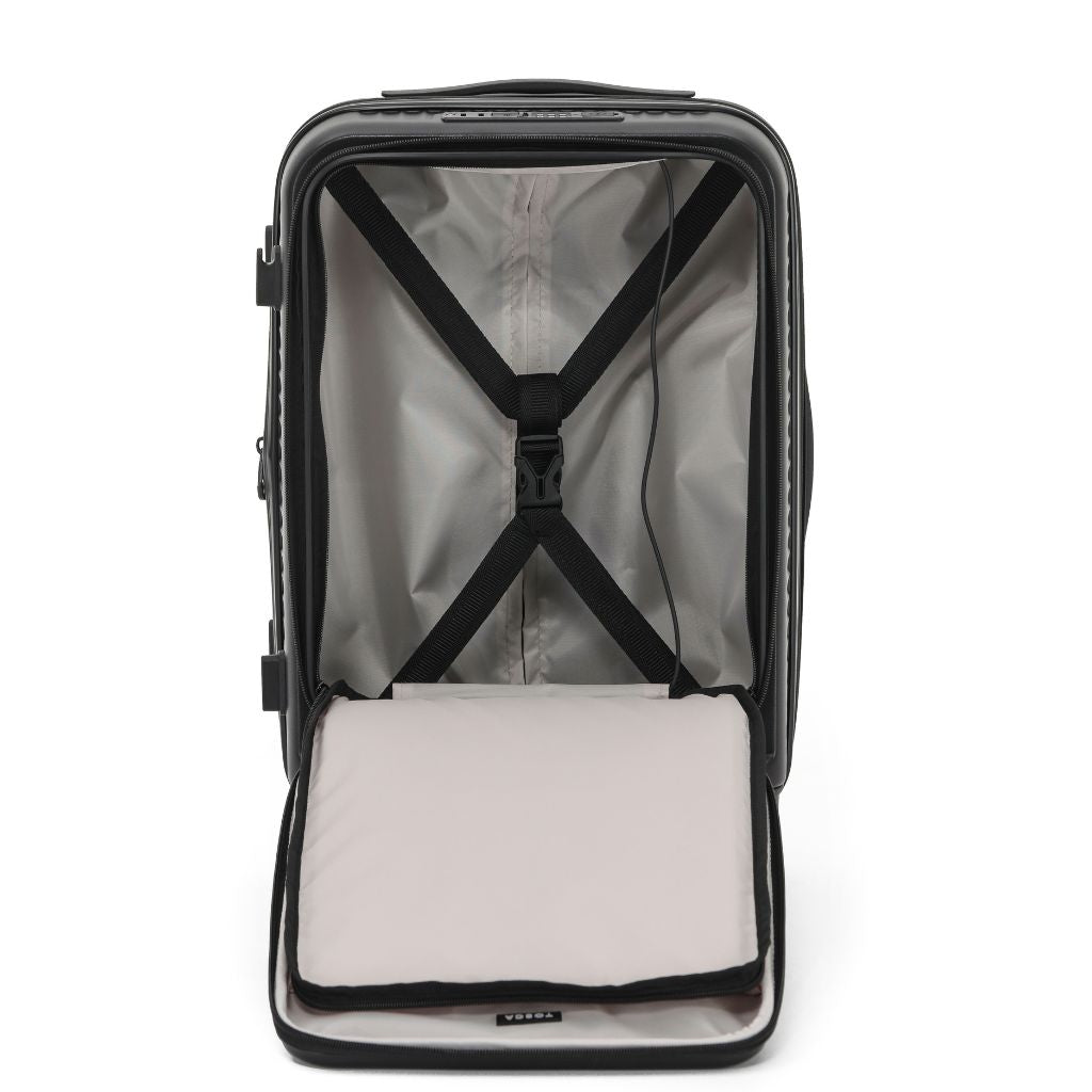 Tosca Zen 3 Piece Hardsided Top Opening Luggage Set - Black - Love Luggage