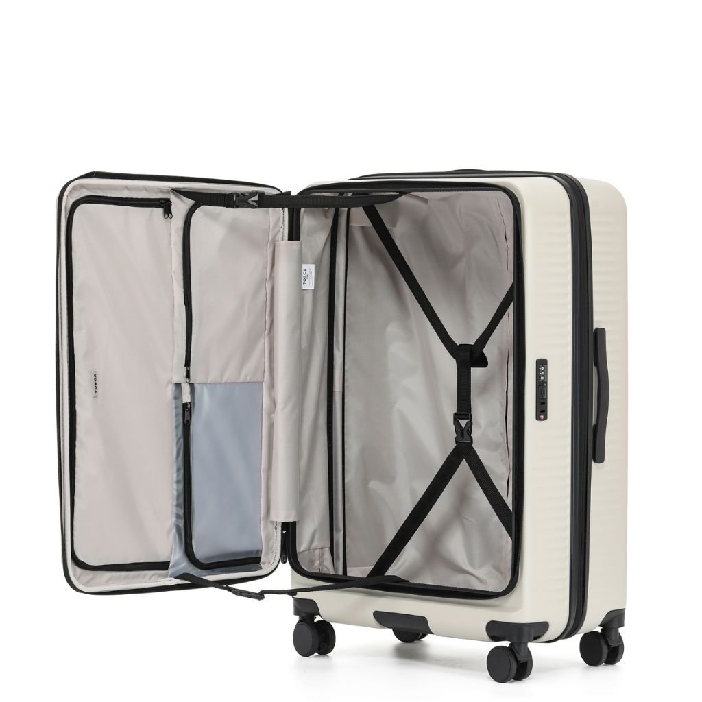 Tosca Zen 3 Piece Hardsided Top Opening Luggage Set - Stone - Love Luggage