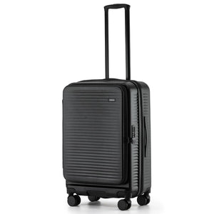 Tosca Zen Hardsided 65cm Top Opening Medium Luggage - Black - Love Luggage