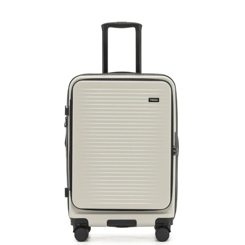 Tosca Zen Hardsided 65cm Top Opening Medium Luggage - Stone - Love Luggage
