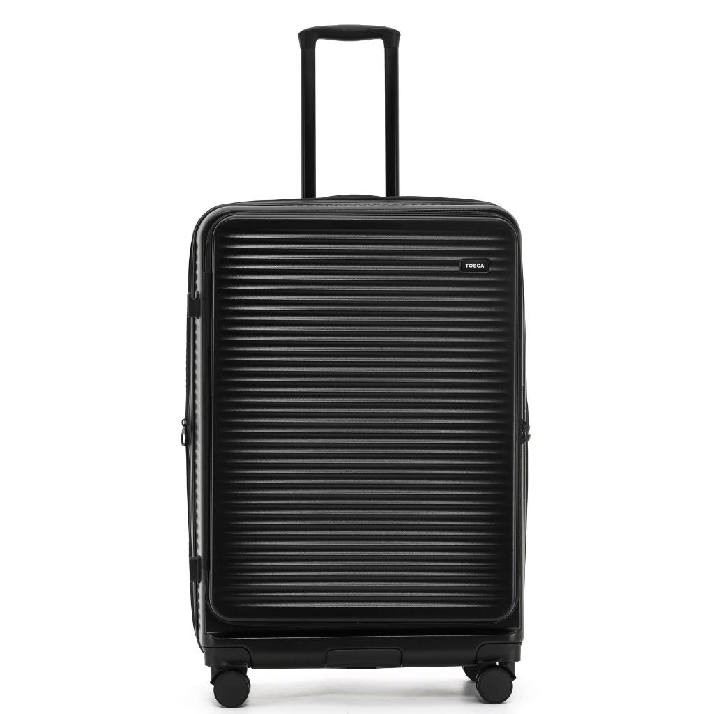 Tosca Zen Large 75cm Hardsided Top Opening Luggage - Black - Love Luggage