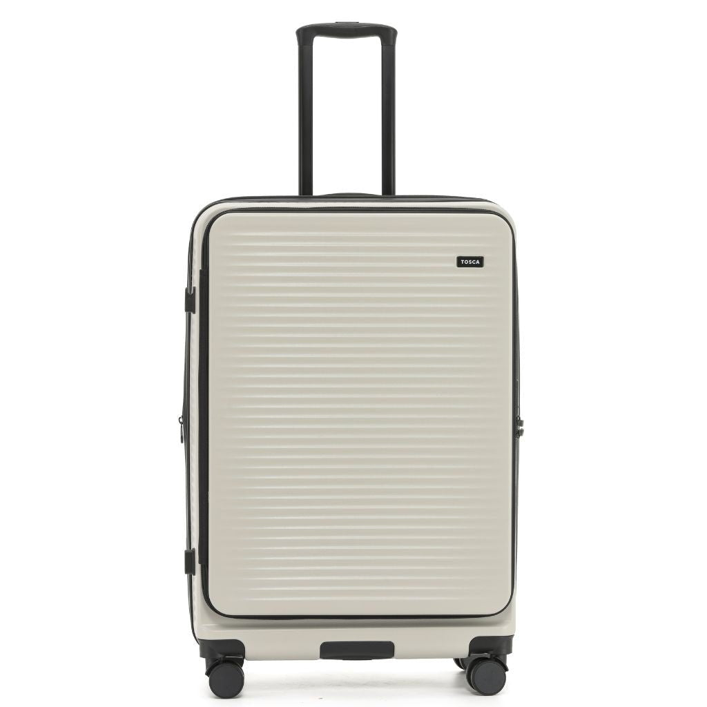 Tosca Zen Large 75cm Hardsided Top Opening Luggage - Stone - Love Luggage