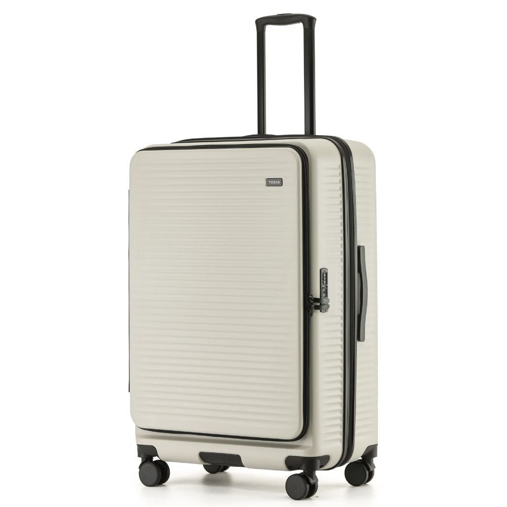 Tosca Zen Large 75cm Hardsided Top Opening Luggage - Stone - Love Luggage