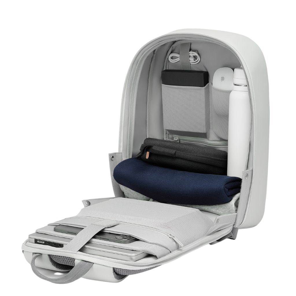 XD Design Bobby Edge Laptop Backpack - Off White - Love Luggage