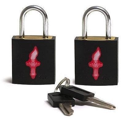 2 x TSA Padlock - Double Pack - Neon Black - Love Luggage
