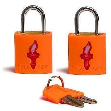 2 x TSA Padlock - Double Pack - Neon Orange - Love Luggage