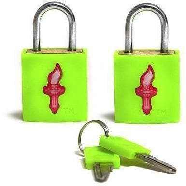 2 x TSA Padlock - Double Pack - Neon Yellow - Love Luggage