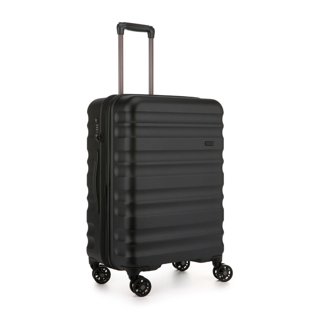 Antler Clifton 67cm Medium Hardsided Luggage - Black - Love Luggage
