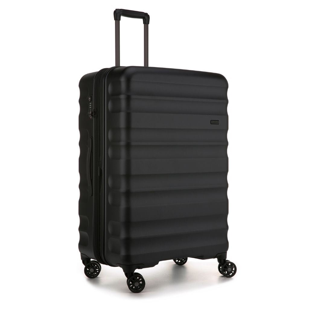 Antler Clifton 80cm Large Hardsided Luggage - Black - Love Luggage