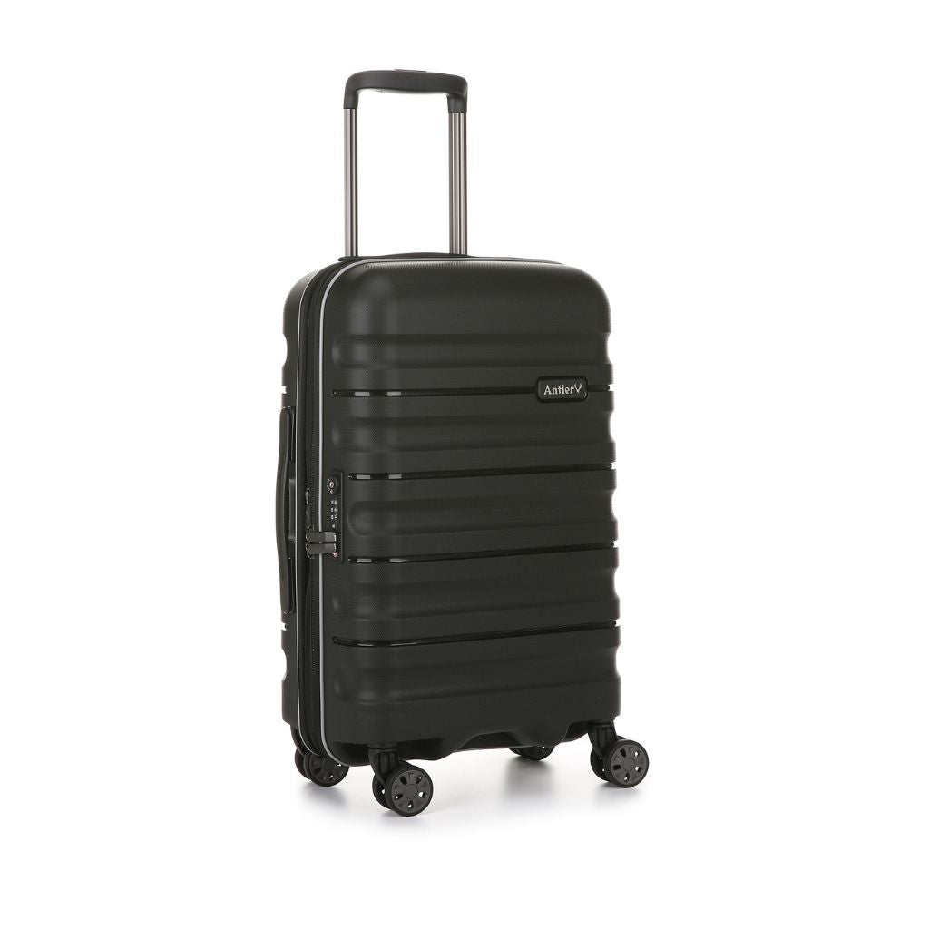 Antler Lincoln 56cm Carry On Hardsided Luggage - Black - Love Luggage