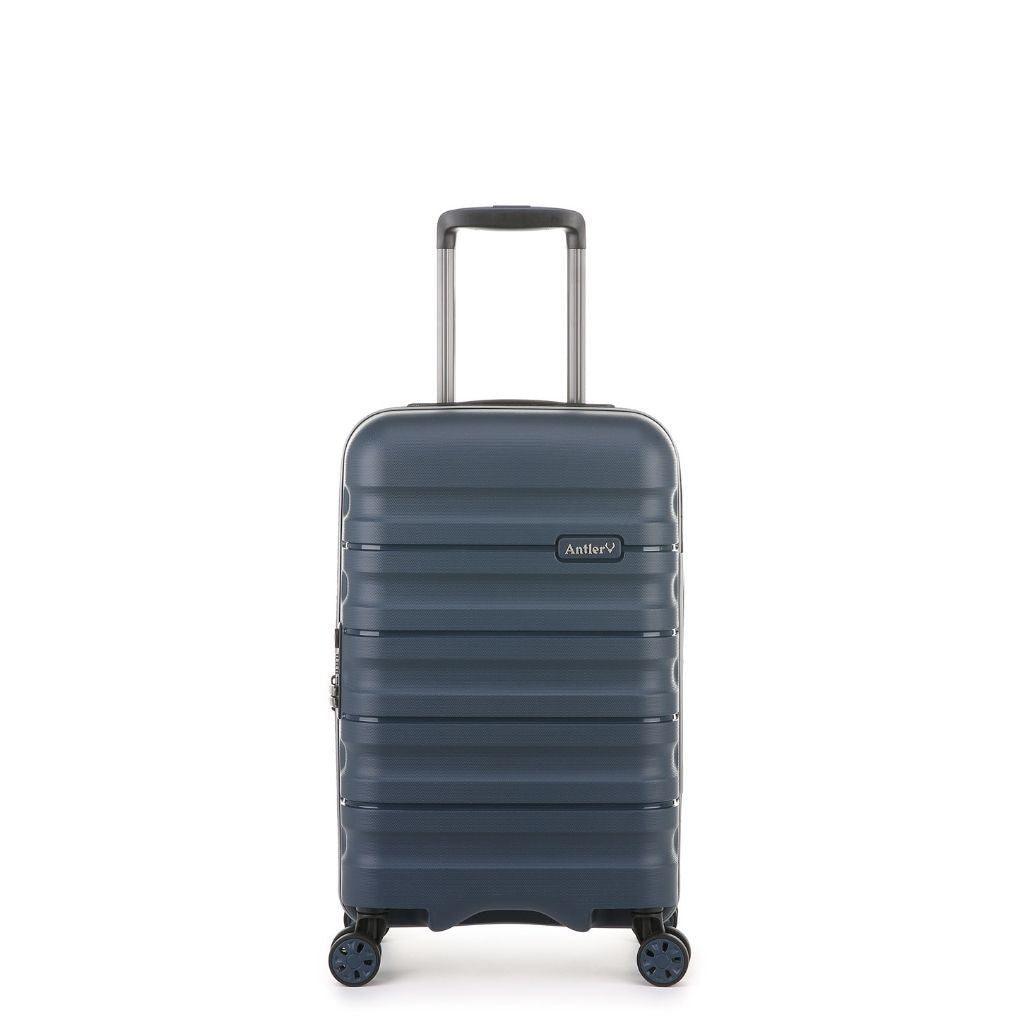 Antler Lincoln 56cm Carry On Hardsided Luggage Navy On Sale Love Luggage