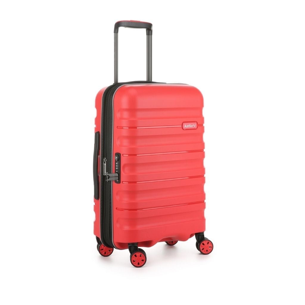 Antler Lincoln 56cm Carry On Hardsided Luggage - Red - Love Luggage