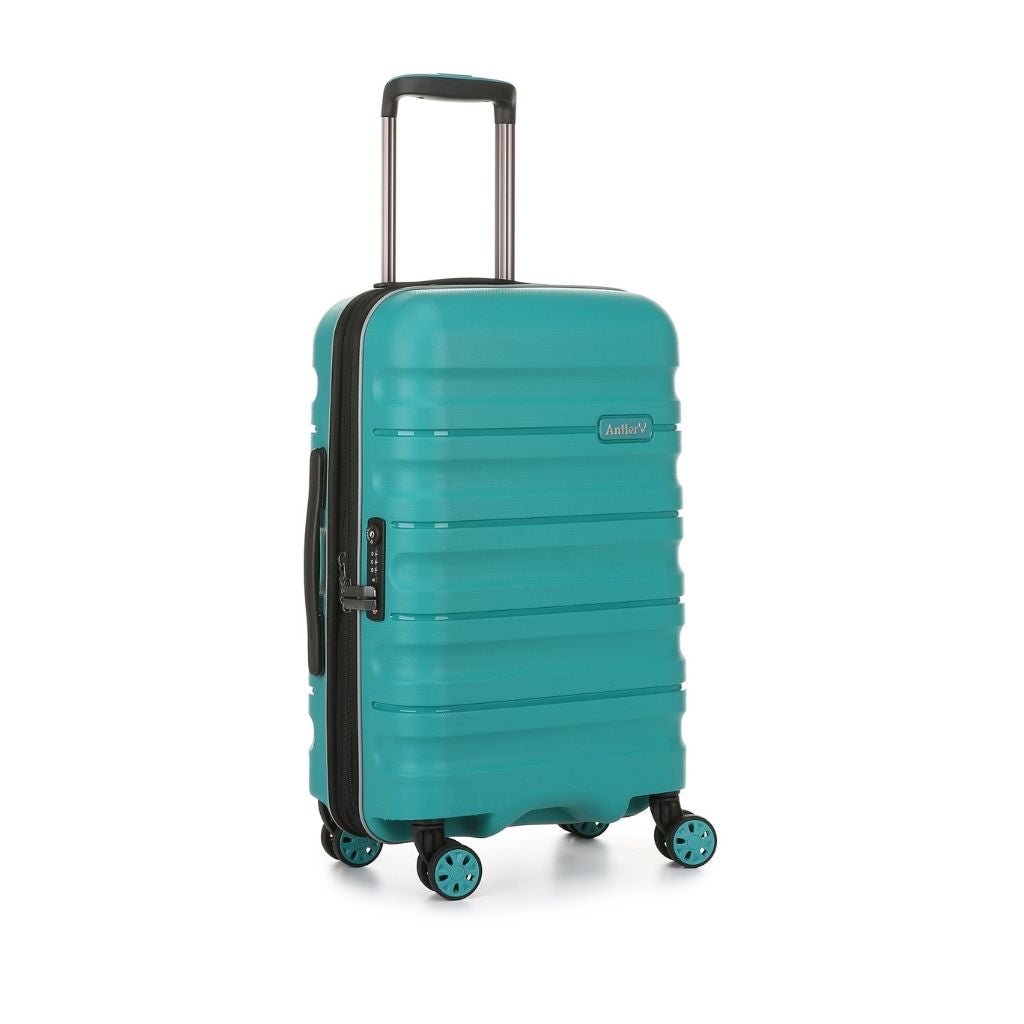 Antler Lincoln 56cm Carry On Hardsided Luggage - Teal - Love Luggage