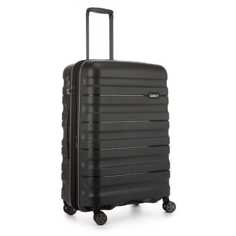 Antler Lincoln 68cm Medium Hardsided Luggage - Black - Love Luggage