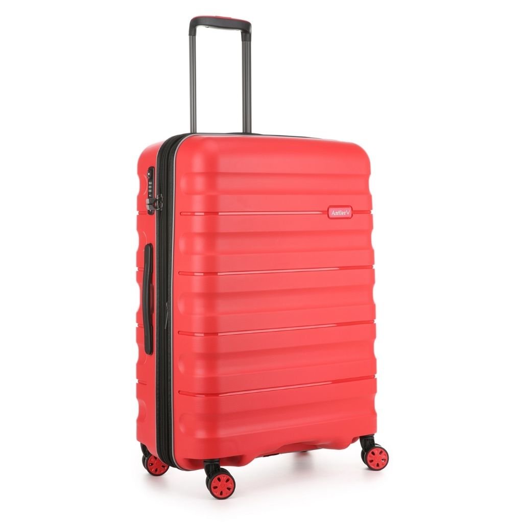 Antler Lincoln 68cm Medium Hardsided Luggage - Red | On Sale - Love Luggage