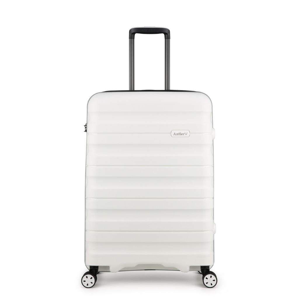 Antler Lincoln 68cm Medium Hardsided Luggage - White - Love Luggage