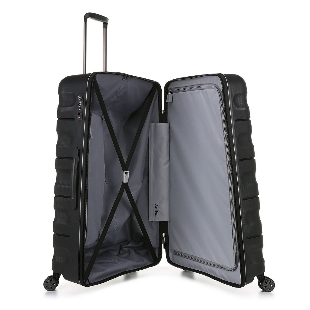 Antler Lincoln 80.5cm Large Hardsided Luggage - Black - Love Luggage
