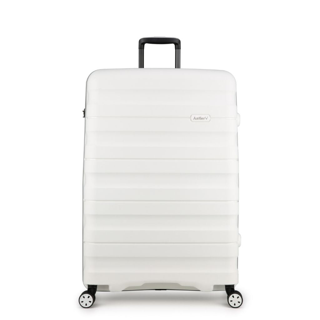 Antler Lincoln 80.5cm Large Hardsided Luggage - White - Love Luggage