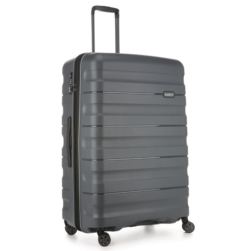 Antler Lincoln Hardsided Luggage 3 Piece Set - Charcoal - Love Luggage