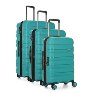 Antler Lincoln Hardsided Luggage 3 Piece Set - Teal - Love Luggage