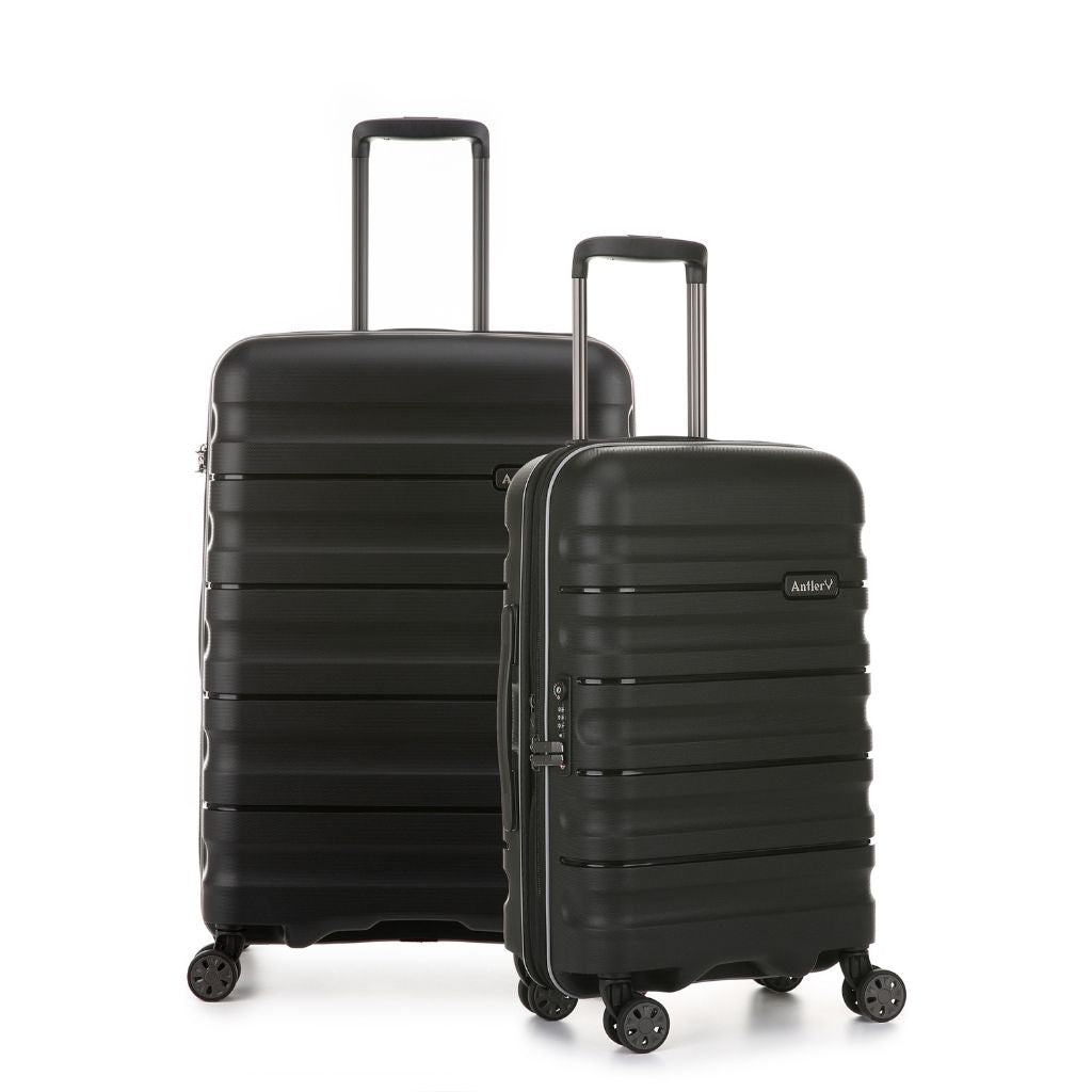 Antler Lincoln Hardsided Luggage Duo Set - Black - Love Luggage