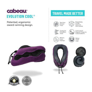 Cabeau Evolution Cool 2.0 Memory Foam Neck Travel Pillow - Blue - Love Luggage