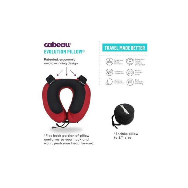 Cabeau Evolution® S3 Memory Foam Neck Travel Pillow Indigo Blue - Love Luggage