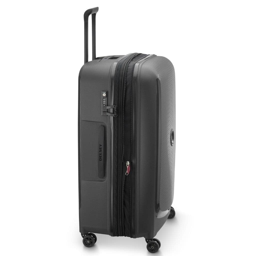 Delsey black cheap suitcase