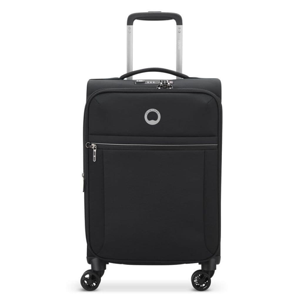 Delsey BROCHANT 2.0 55cm Carry On Softsided Luggage - Black - Love Luggage