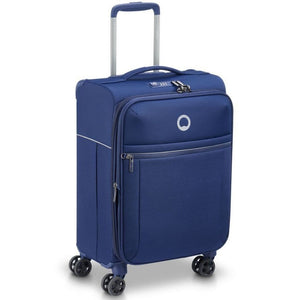 Delsey BROCHANT 2.0 55cm Carry On Softsided Luggage - Blue - Love Luggage