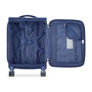 Delsey BROCHANT 2.0 55cm Carry On Softsided Luggage - Blue - Love Luggage