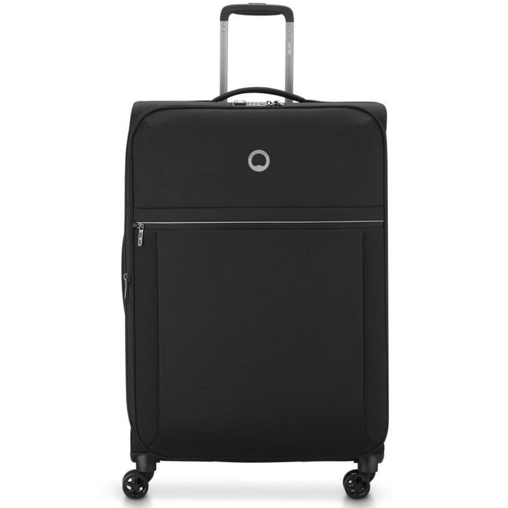Delsey BROCHANT 2.0 78cm Large Softsided Luggage - Black - Love Luggage