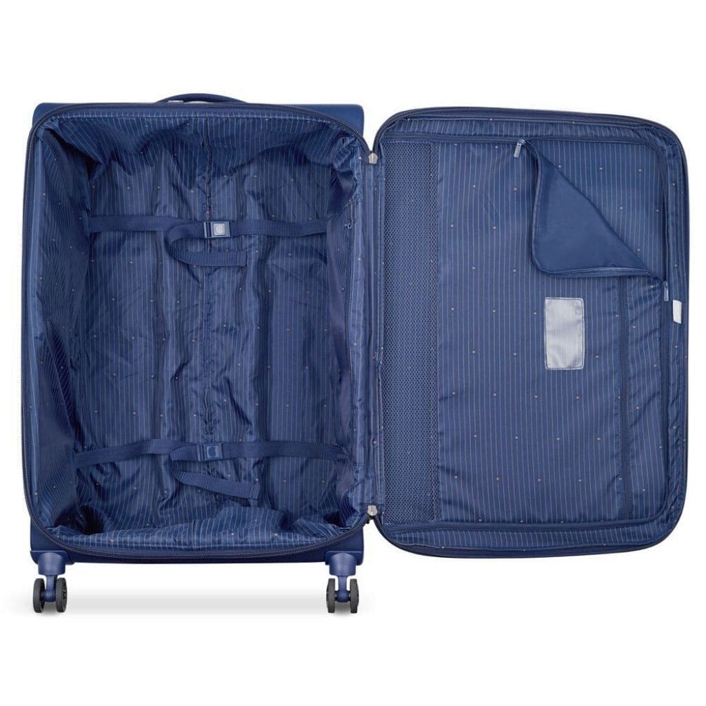 Delsey BROCHANT 2.0 78cm Large Softsided Luggage - Blue - Love Luggage