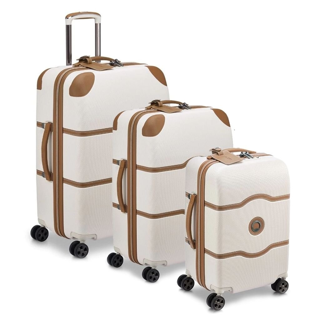 Delsey Chatelet Air 2.0 Set - 3 Piece Hardsided Luggage - Angora - Love Luggage