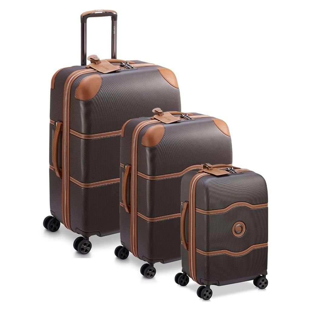 Delsey Chatelet Air 2.0 Set - 3 Piece Hardsided Luggage - Chocolate - Love Luggage