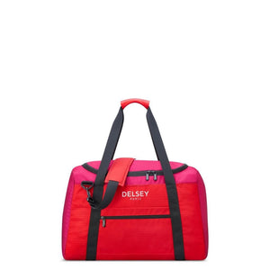 Delsey Nomade 55cm Foldable Duffle Bag Red/Pink - Love Luggage