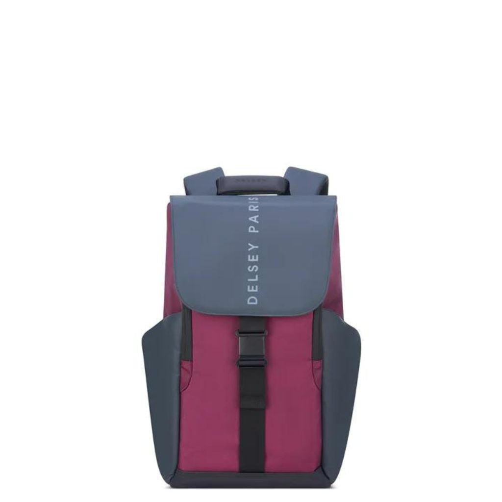 Delsey Securflap Business 15" Laptop Backpack Burgundy - Love Luggage