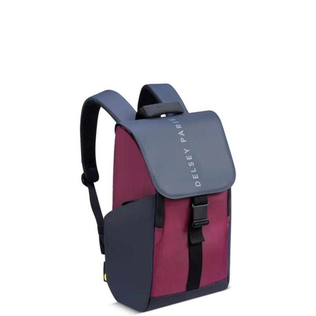 Delsey Securflap Business 15" Laptop Backpack Burgundy - Love Luggage