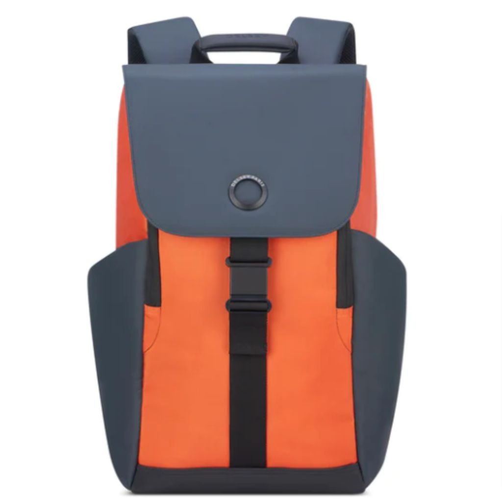 Delsey Securflap Business 15" Laptop Backpack Orange - Love Luggage