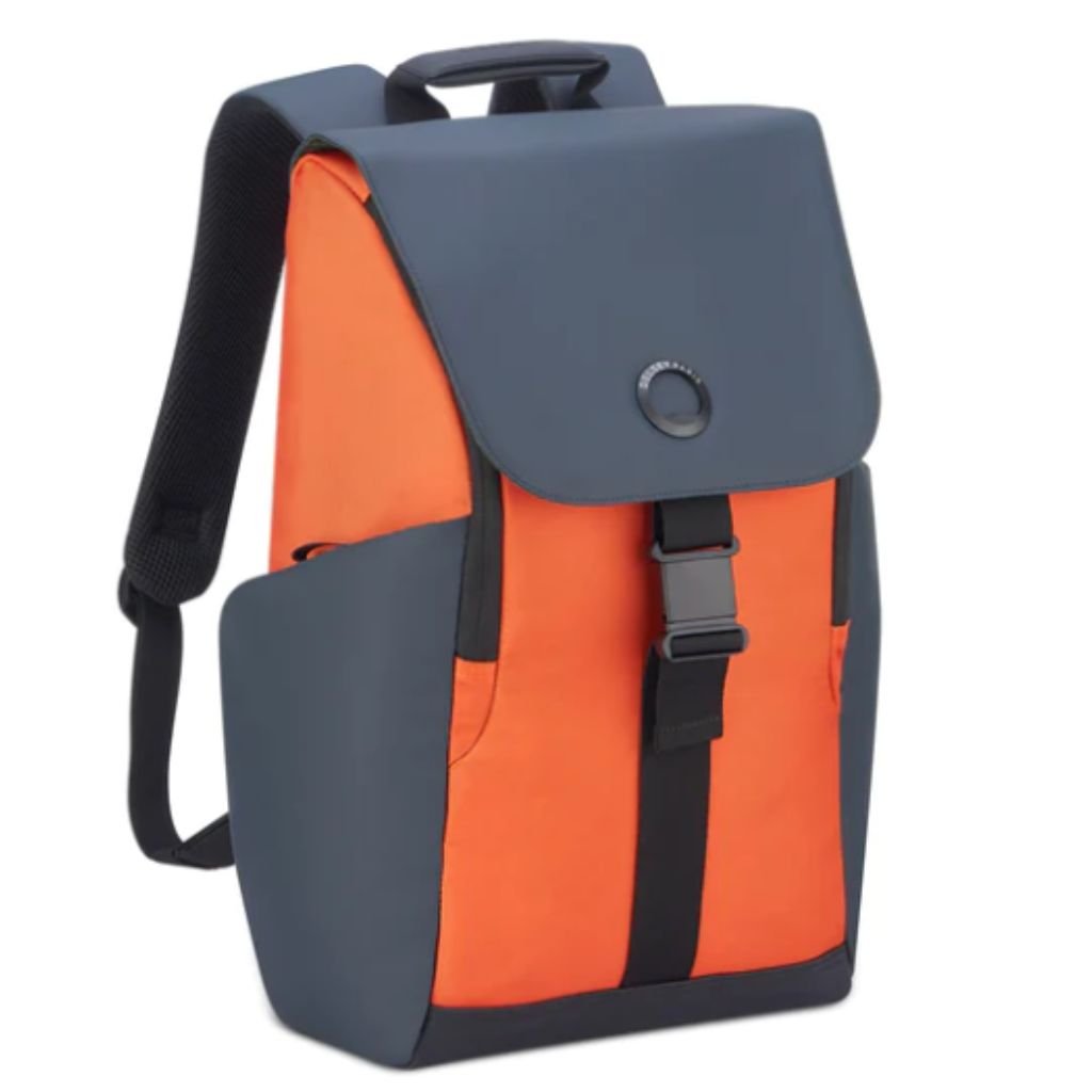 Delsey Securflap Business 15" Laptop Backpack Orange - Love Luggage