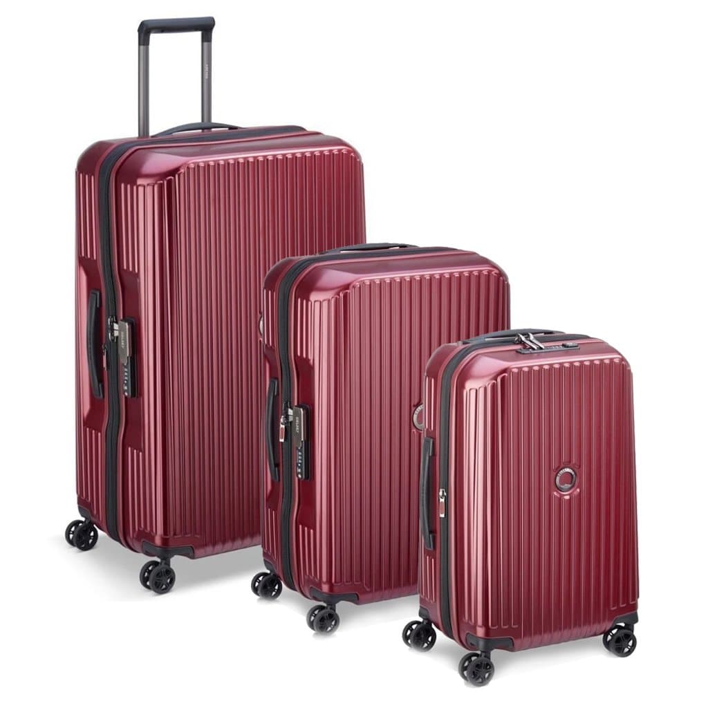 Delsey cheap red luggage