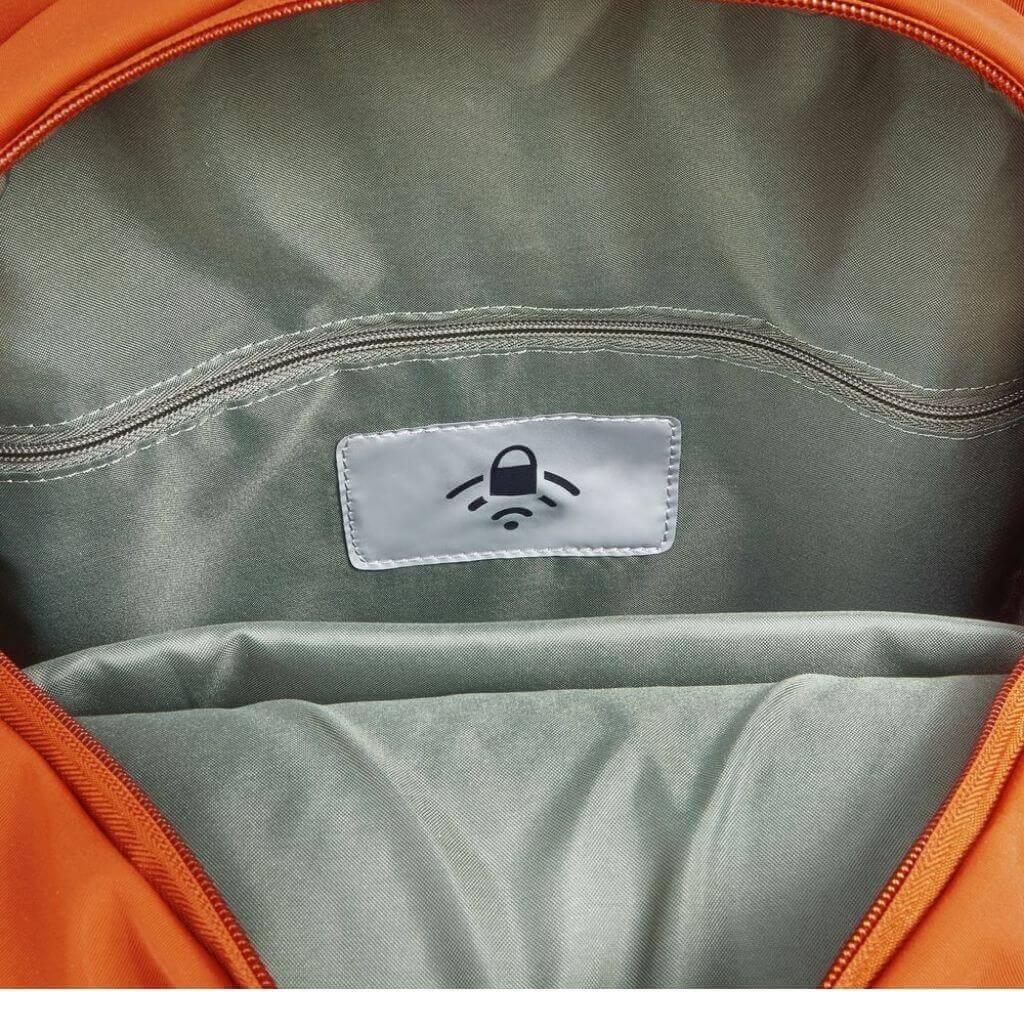 Delsey Securstyle 13.3” Laptop Backpack Orange On Sale Free